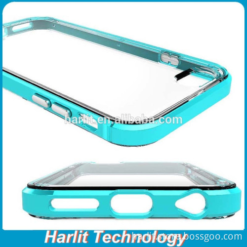 Slim PC Bumper Frame Hybrid Soft TPU Back Case For iPhone 7 Hard PC Bumper TPU Hybrid Back Case